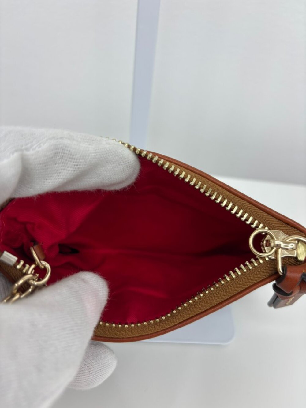 Vintage Dooney & Bourke All Weather Leather Equestrian Bag & Matching Pouch Set - Picture 6 of 9